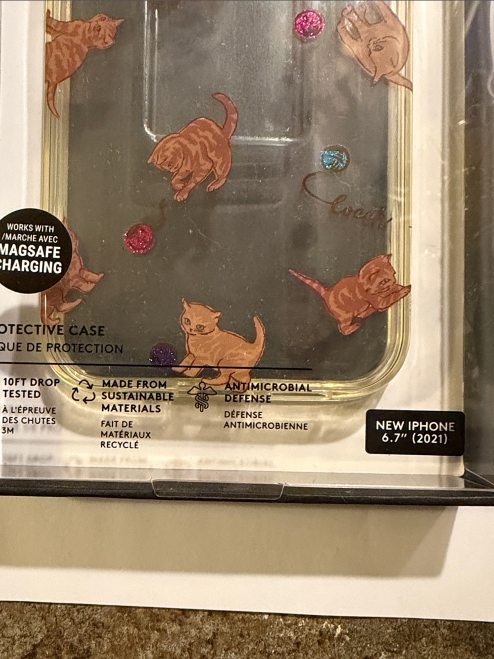Coach Clear Cat Print iPhone13 Max Pro - Picture 4 of 5